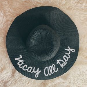 “Vacay all day” beachy floppy hat